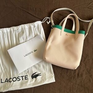 Lacoste Pink and Green Tote Bag